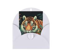 WLKSNBVD Tarjeta de felicitación con sobres, tarjeta de mariposa y tigre pensando en ti, tarjetas de notas en blanco de 4 x 6 pulgadas, para cumpleaños, baby shower, felicitaciones, boda, tarjetas de