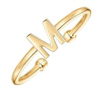 WLLDDDIU Anillo Abierto con Letra Inicial en Plata de Ley 925 para Mujer, Chapado en Oro de 14 Quilates, Fino, Ajustable, Apilable, para dedo, delicado, Joyería de Moda, Regalo, Letra A Dorada