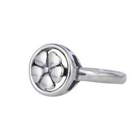 WLLDDDIU Anillo Ajustable,Anillos de Plata de Ley 925 para Mujeres y Niñas, Ajustables, Giratorios, con Forma de Corazón y Flor de Cerezo, Abiertos para dedo, para Compromiso, Eternidad, Boda, Pro