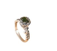 WLLDDDIU Anillo de Plata de Ley 925,Anillo Ajustable de Plata de Ley 925 para Mujer, Estilo Retro desgastado, Giratorio, con Seis Palabras y Mantra, con Incrustaciones de Jaspe, Ideal para Ocasiones