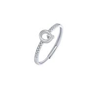 WLLDDDIU Anillo Inicial Ajustable para Mujer, Plata de Ley 925, Circonita Cúbica, Anillos Abiertos, Letra del Alfabeto de La A A La Z, Anillo de dedo Apilable, Anillo de Compromiso, Boda, Joyería,