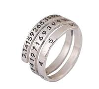 WLLDDDIU Anillo Plata 925 Damas,Anillo Ajustable de Plata de Ley 925 para Mujer, Diseño Retro desgastado con Números, Aros Abiertos para El Pulgar, Apilables, Sencillos, para Uso Diario.