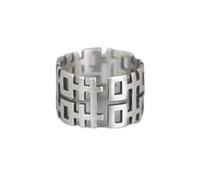 WLLDDDIU Anillo Plata 925 Damas,Anillos Abiertos Ajustables de Plata de Ley 925 para Mujer, Estilo Étnico Vintage, Doble Felicidad, Joyería para Promesa de Eternidad, Anillo de dedo para Boda, Reg