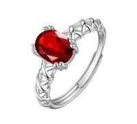 WLLDDDIU Anillos de Plata de Ley 925 con Piedra Natal, Corte Ovalado, Solitario, Piedra Preciosa Natural, Anillo de Promesa para Mujer, Banda Trenzada de Infinito, Alianza de Boda de Eternidad para