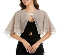 WLLDDDIU Chales y Chales de Tencel Transparente para Mujer para Vestidos de Noche, Elegantes Cuellos de Botones de Perla, Capa Superior, Bolero de Boda Suave, Encogimiento de Hombros, Bufandas Liger