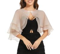 WLLDDDIU Chales y Chales de Tencel Transparente para Mujer para Vestidos de Noche, Elegantes Cuellos de Botones de Perla, Capa Superior, Bolero de Boda Suave, Encogimiento de Hombros, Bufandas Liger