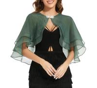 WLLDDDIU Chales y Chales de Tencel Transparente para Mujer para Vestidos de Noche, Elegantes Cuellos de Botones de Perla, Capa Superior, Bolero de Boda Suave, Encogimiento de Hombros, Bufandas Liger