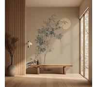 WLLDDDIU Mural de Papel Pintado Pelable y Lunar, Papel Pintado Autoadhesivo desmontable Beige decal de Pared de Tinta China para decoración del Hogar del Salón y Dormitorio 120×80Cm (47×31 Pulga