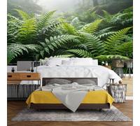 WLLDDDIU Mural de Pared Autoadhesivo, Mural de Pared de Plantas de La Selva de La Naturaleza Verde con Gotas de Rocío, Póster Adhesivo, Película Vinílica Impermeable Extraíble para El Sofá del