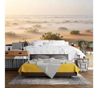 WLLDDDIU Mural de Pared de Misty desert Dunes, Papel Pintado Panorámico Personalizado Autoadhesivo 3D Mural Adhesivo Peel And Stick Extraíble de Arena Empañada para Paisaje, Papel Pintado para Do
