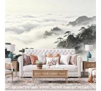 WLLDDDIU Mural Panorámico 3D de Vinilo Pintado, Papel Pintado de Tinta China Nebuly Mountain Cloud Pine Peel And Stick, decoración de Pared Oriental Autoadhesiva Extraíble para El Dormitorio, Sal