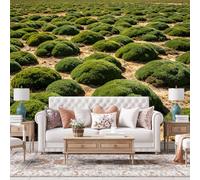 WLLDDDIU Mural Panorámico Autoadhesivo 3D para Salón, Arbustos Verdes de Montículo Verde Mural de Pared Adhesivo Impermeable y Extraíble decoración del Hogar 400×280Cm (157×110 Pulgadas)