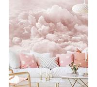 WLLDDDIU Papel Pintado Autoadhesivo, Mural de Pared Dream Pink Clouds Mural de Papel Adhesivo desmontable Mural Fotográfico No Tejido Grande para El Salón y Dormitorio decoración del Hogar 365X25