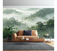 WLLDDDIU Papel Pintado de Selva Tropical Nebulosa, Papel Pintado Autoadhesivo Personalizado Panorámico 3D Vinilo Removible Impermeable para Salón y Dormitorio decoración del Hogar 343X256Cm (135X