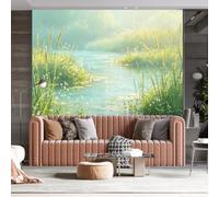 WLLDDDIU Papel Pintado Mural Autoadhesivo para Paredes, Papel Pintado Fotográfico Panorámico del Río Green Country Póster Adhesivo Película Vinilicosa Impermeable Extraíble para El Salón y Do