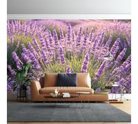 WLLDDDIU Papel Pintado Mural de Pared de Campo Lavanda, Papel Pintado Autoadhesivo Autoadhesivo de Paisajes Florales Morados Impermeable y Removible para Salón, Dormitorio, decoración del Hogar 1