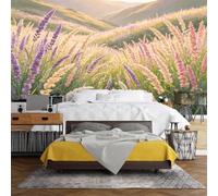 WLLDDDIU Papel Pintado Mural Floral Dream Valley, Papel Pintado Autoadhesivo Autoadhesivo Removible de Estilo Cottage para decoración del Dormitorio del Salón 180×120Cm (71×47 Pulgadas)