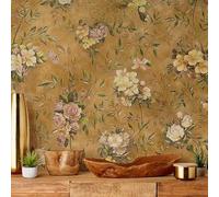 WLLDDDIU Papel Pintado Pegable, Pegatina Vintage de Flores Botánicas Al Óleo Pegatina de Pared Autoadhesiva Impermeable Autoadhesiva para Salón, Dormitorio, Cocina, decoración del Hogar 200×140