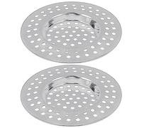 WLLHYF 2 piezas de colador de fregadero de acero inoxidable, cubiertas de drenaje de ducha filtro de fregadero colador de agujero de fregadero protector de drenaje de baño tapón de colador