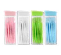 WLLHYF 200 palillos dentales de doble cabeza, 50 unidades/caja, palillos dentales de doble cabeza, palillos dentales, hilo dental, cepillo de dientes interdental, palillo de dientes