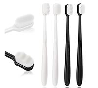 WLLHYF 4 cepillos de dientes miniatura súper blandos para encías sensibles, cepillos de dientes súper blandos para fibras estériles para cepillos de dientes adultos