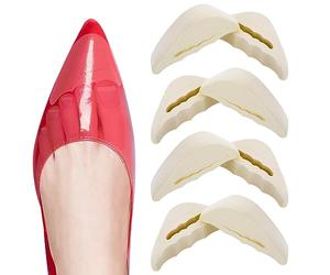 WLLHYF 4 pares de plantillas de relleno de zapatos unisex, almohadillas ajustables para los dedos, zapatos demasiado grandes, inserciones delanteras, protección de encaje, zapatillas deportivas,