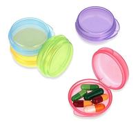WLLHYF 5 paquetes de mini pastillero pequeño organizador de pastillas, portátil, soporte de vitaminas, contenedor de pastillaspastillas, caja para guardar medicamentos