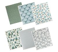 WLLHYF 6 paños de cocina suecos, absorbentes, lavables, reutilizables, paños de cocina, paños de limpieza, paños de cocina, paños de cocina, paños de esponja, 19,5 x 17,5 cm