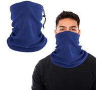 WLLHYF Calentador de cuello de invierno forro polar a prueba de viento polainas para el más cálidas bufanda facial para invierno al aire libre esquí snowboard correr ciclismo azul Talla única