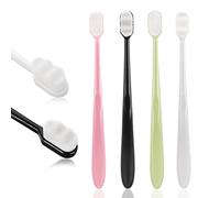 WLLHYF Cepillo de dientes extra suave dientes micro nano con 20.000 cerdas ultra suaves para adultos manual sensibles para protección adicional cuidado de las encías sensibles adultos niños y niños