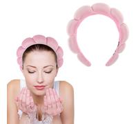 WLLHYF Diadema de spa gruesa acolchada para el cabello, con esponja de rizo accesorio antideslizante para el cabello, para mujeres y niñas lavado de cara cuidado de la piel maquillaje