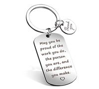 WLLHYF Llavero inspirador de agradecimiento para hombres y mujeres, empleados, colegas, equipo, regalo de agradecimiento del jefe compañero de trabajo, que deja la jubilación, regalos de despedida