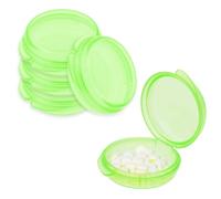 WLLHYF Paquete de 5 mini pastilleros pequeños, organizador de vitaminas, contenedor portátil para pastillas de viaje, para guardar medicamentos, aceite de hígado de bacalao (5 verde)