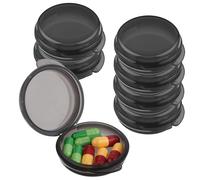 WLLHYF Paquete de 5 Mini Pastilleros Pequeños Pastilleros, Caja Organizadora Portátil de Vitaminas, Contenedor de Píldoras de Viaje para Bolsillo, Caja de Almacenamiento para Guardar Medicamentos