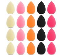 WLLHYF Set de 20 Mini Esponjas de Maquillaje: Borlas Suaves Borlas Compactas de Colores para Polvos Minerales Polvos Cosméticos Sueltos Polvos Corporales Aplicador de Base de Maquillaje(Húmedo/Seco)