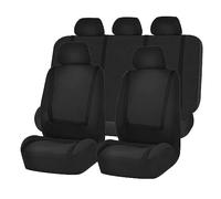 WLLLLa 9 Piezas Fundas Asientos Coche para Toyota Land Cruiser Prado 90 120 150 155,Impermeables Transpirable Juegos de Cubreasientos Protectores Interior,A-Full Black