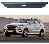 WLLLLa Coche Cubierta Retráctil de Maletero Trasero para Mercedes-Benz W166 ML350 ML400 ML250 2013 2014 2015,Stante de Maletero Estantesrear Seguridad Partition Shelves Cover,A-Black