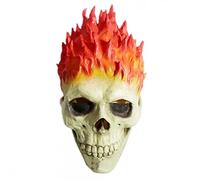 WLLLTY - Máscara de Halloween de Ghost Rider Flame Skeleton Skull Mask Scary Horror Zombie Spooky Knight Halloween espeluznante Demon Masque Carnival Party Props