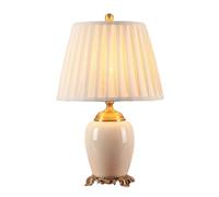 WLLWHF Lámpara de mesa de cerámica de cobre, lámpara de sala de estar, lámpara de noche for dormitorio, lámpara de mesa de estudio de estilo chino(43 * 70cm)