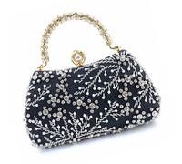 WLNEXT Bolso de mano de decorado con cristales, adecuado para fiestas nocturnas y ocasiones especiales, bolso de noche con cuentas de diamantes de imitación, bolso de hombro de lujo para mujer