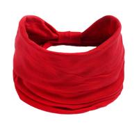 WLNEXT Diademas prácticas para mujer para maquillaje y lavado de cara, diadema ancha elástica para mujeres y niñas, diadema para el cuidado de la piel, color rojo brillante