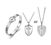 WLNEXT Pulsera de acero con forma de corazón para colgante N