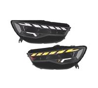 WLNWERDPKK Montaje De Faros 2 Uds Para A6 2016 2017 2018 Faros Delanteros LED De Coche Con Accesorios De Luz Señal De Giro DRL Ámbar Coche Faro Principal