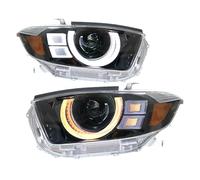 WLNWERDPKK Montaje De Faros 2 Uds Para Highlander 2009 2010 2011 Luces Led Delanteras De Coche Luces De Giro DRL Modificadas Accesorios De Faros Coche Faro Principal