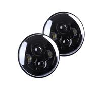 WLNWERDPKK Montaje De Faros Para Land Para Rover Para Defender 90 110 12V Coche Led 7 Pulgadas Faros DRL Ámbar Intermitente Ojos Luces Coche Faro Principal(2pcs No Halo)