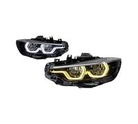 WLNWERDPKK Montaje Faros 2 Uds Para F32 2012-2019 F36 F82 F33 425i 428i 430i 435i Luces De Coche LED Conjunto Faros Delanteros DRL Lámpara De Cabeza De Señal Faro Principal(Double Color 6 PINS)
