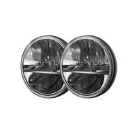 WLNWERDPKK Montaje Faros Para TJ Para JK Para LJ Para CJ 4x4 7 Pulgadas 12V 24V Faro LED De Coche H4 Conjunto De Faro Delantero De Haz Alto Y Bajo Faro Principal