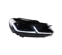 WLNWERDPKK Montaje Faros Para VW Para Golf 6 MK6 2009-2012 Conjunto De Faros De Coche Lámparas LED Luces De Circulación Diurna Accesorios De Señales De Giro Dinámicas Faro Principal(Smoke)