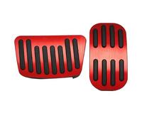 WLNWERDPKK Pedales Cubierta Pedal para Corolla para Cross XG10 2021-2025 para Híbridos Protectores Pedales Acelerador Freno Reposapiés Pedal Freno(AT 2pcs Red)