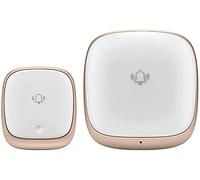 WlP Timbre de Puerta inalámbrico Timbre de Puerta a Prueba de Agua Timbre inalámbrico de Pared sin batería Timbre Intermitente inalámbrico Timbre de Puerta Dorado